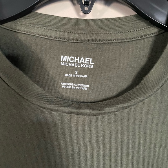 Michael Kors Tape Collection Green Tee Size Small - Picture 2 of 3